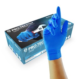 UNIGLOVES PRO.TECT Max 9N, Blue Nitrile Gloves, Box of 100, Size S
