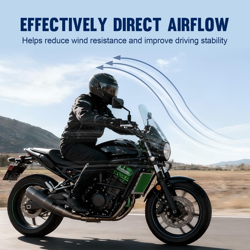 Motorcycle Windshield Deflector with Bracket Windscreen Fit for Vulcan S