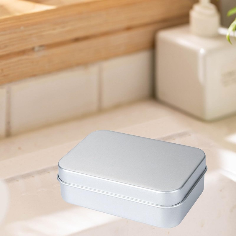 Practical Soap Box with Lid Aluminum Travel Soap Storage Case