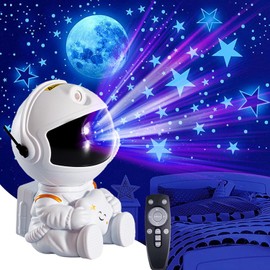 Astronauta Proyector de Estrellas y Galaxias, Proyector de Galaxias y Estrellas, 8 Nebulosas y 360° Ajustable, Proyector Astronauta Control Remoto, Luces Estrelladas de Nebulosa para Salón, Dormitorio
