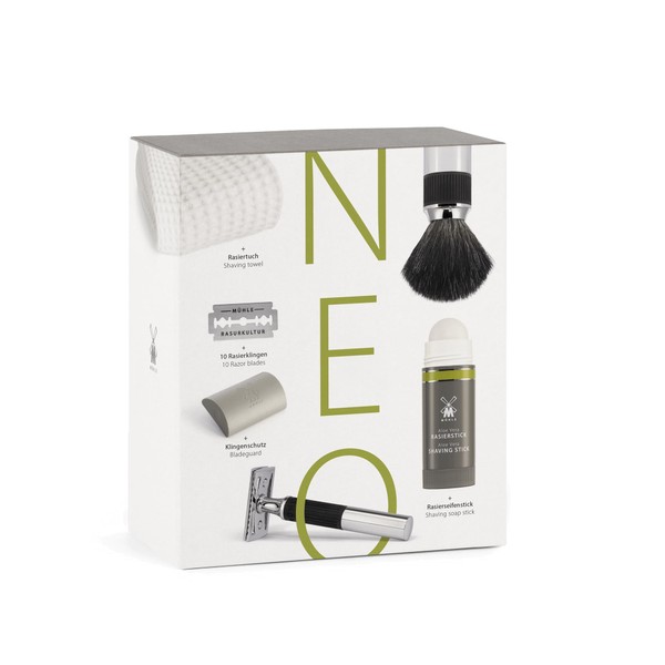 MÜHLE Gift Set NEO: Safety Razor and Shaving Brush Shaving