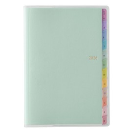 Noritsu Pagem Planner 2026 Starting in April B6 Weekly Vertical Monday Start Mint 9992