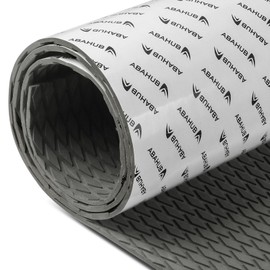 Abahub EVA Foam Boat Decking 48''x16'' Non-Slip Surfboard Traction Pad Grip Mat Self-Adhesive Trimmable Flooring Sheet for Boats SUP Board Kayak Surfing Gray