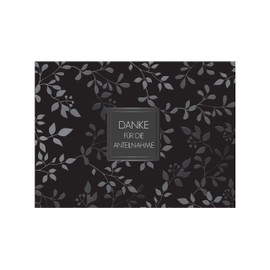 Friendly Fox Thank You Cards Mourning with Envelope, 12 Sympathy Cards with Envelope Black, Thank You Cards After Funeral, Thank You Card Mourning with Envelope