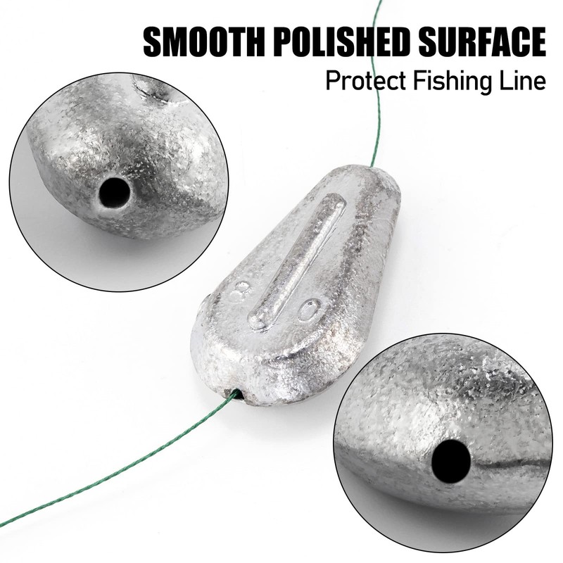 Dr.Fish - Paquete de 5 plataformas de pesca sin rollo,