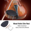 Violin Chin Rest, 4/4 Ebony Wood Chin Rest with Softwood