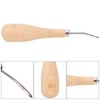 Rhombus Awl Steel Cone Punching Leather Tool Beech Handle Diamond