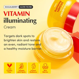 EQQUALBERRY Vitamin Illuminating Cream – Vitamin C & 5% Niacinamide + 3% TXA | Dark spots Cream | Ceramide Barrier Strength | Glowy, Lightweight Hydration (1.69 fl.oz / 50ml)