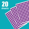 Ouzoustate 2340 PCS Purple Circle Dot Stickers 1/2" Round Stickers
