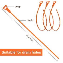 3 Pack Hair Snake Hair Drain Clog Remover Cleaning Tool Drain Opener sink snake Drain Auger Hair Remover Tool For Sewer, Toilet, Showers, Kitchen Sink, and Bathroom Bathtubs