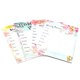 iCompact - 1x A4 Flowers Layout Weekly Planner Pad Design at Random