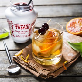 Amarena Toschi Italian Black Cherries in Syrup 17.9 Oz.