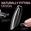 AILLSA Short Coffin Nail Tips Clear Gelly Nails Tip Half