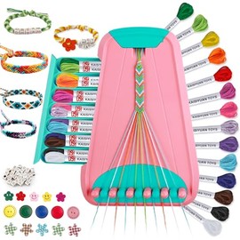 Artes y manualidades para niños de 8 a 12 años, kit de fabricación de pulseras de la amistad para niñas, kit de fabricación de joyas, regalos de Navidad para niños de 6, 7, 8, 9, 10, 11, 12 años