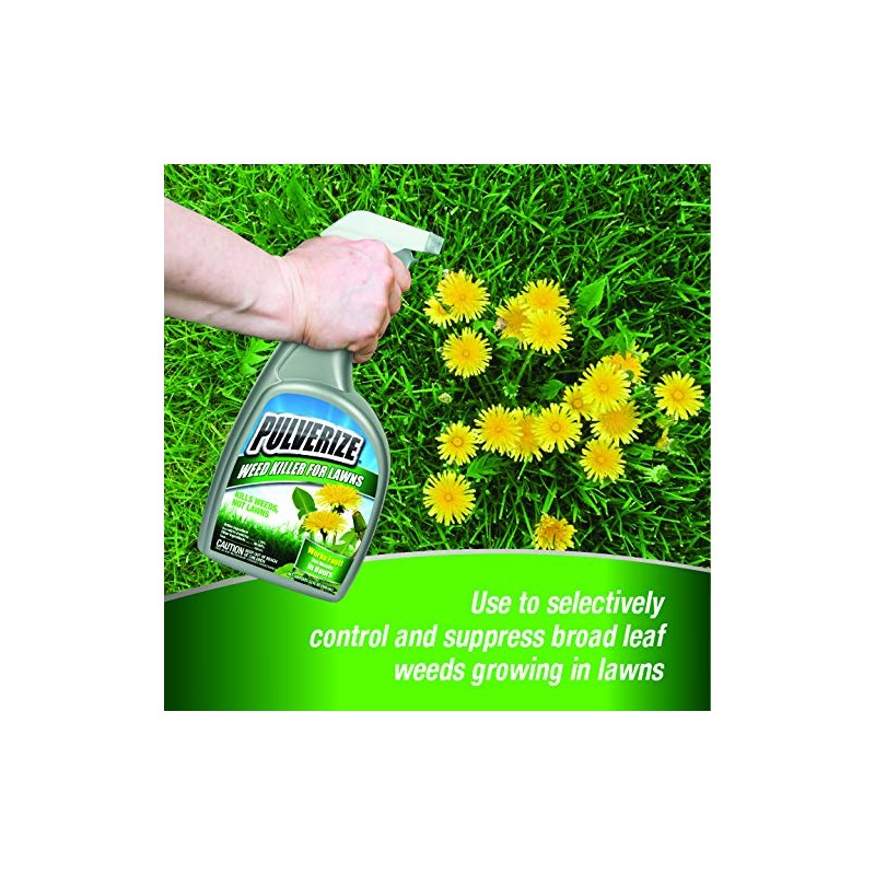 Pulverize Weed and Grass Killer, All Natural, Fast Acting, Non-Staining,