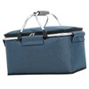 Picnic Bag Foldable Picnic Basket Insulated Comfortable Handle Ice Pockets