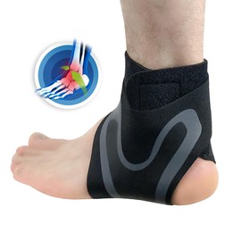 SHEKINI Foot Bandages Support Ankle Brace for Plantar Fasciitis 1 Pair(Black-grey,XL)