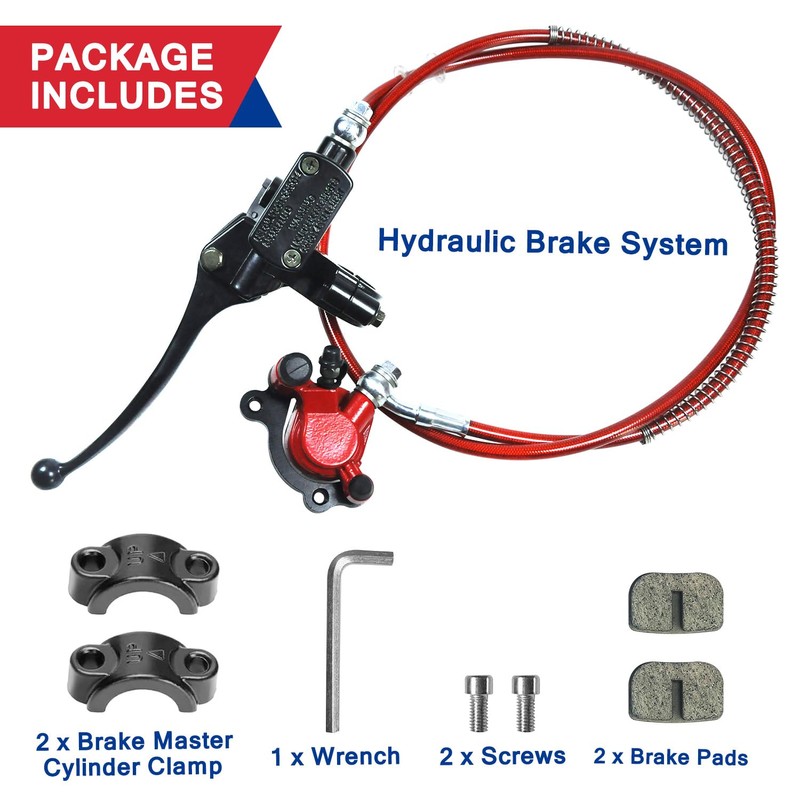 HOOUP Mini Bike Left Hydraulic Brake Caliper System 180mm Disc