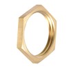sourcing map G3/4 Lock Nut, Hex Brass Female Locknut for