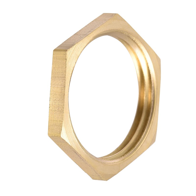 sourcing map G3/4 Lock Nut, Hex Brass Female Locknut for