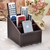 Multi-Function PU Leather Remote Control/Controller TV Guide/Mail/CD Organizer/Caddy/Holder-Brown