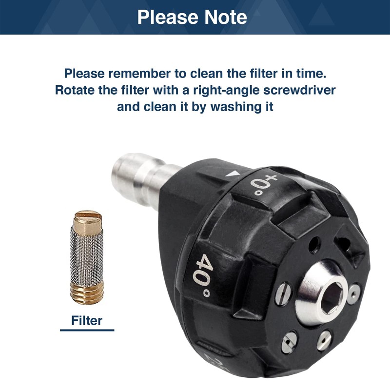 DERASL High Pressure Washer Nozzle, 6 in 1 High Pressure