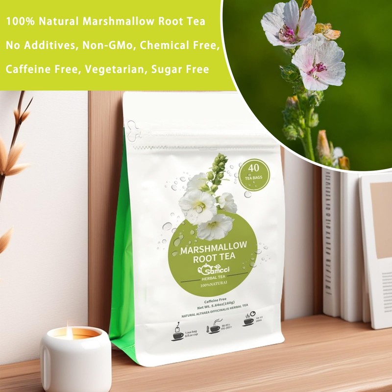 Samcci - Marshmallow Root Tea, 2g x 40 Tea Bags