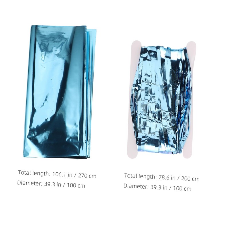 NOLITOY 4pcs Shiny Fringe Tablecloths Tinsel Backdrop for Memorable Boy