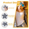 SUPERFINDINGS Pack of 20 Checked Star Iron Patches Black White