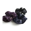 VINGTAINE HS-111-PK Satin Simple Color Scrunchie Ruffle Office Hair Accessory