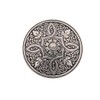 Silver buttons made of blackened metal, beautiful pattern, made in