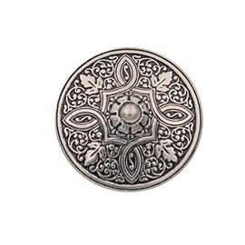 Silver buttons made of blackened metal, beautiful pattern, made in Germany, 20 mm or 25 mm (6 pieces) (25 mm)
