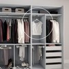 Emuca - Self Pull-out wardrobe rail, 450mm (11,8 inch), Silver