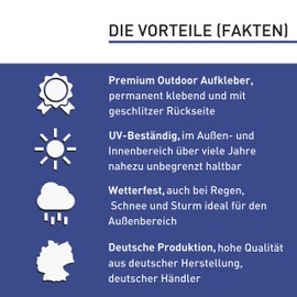 11 x Sticker Video Surveillance DSGVO (10 x 10 cm) - DIN Sticker as Upstream Warning - Attention Video Surveillance - Back Slotted (Blue)