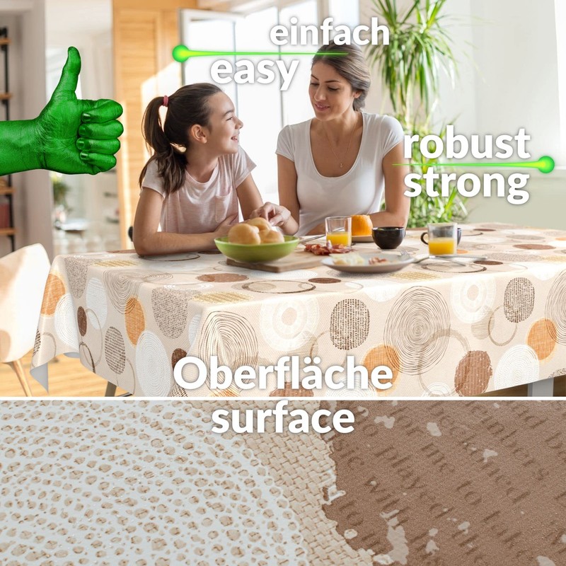 Oilcloth Tablecloth Washable Wax Tablecloth Plastic Tablecloths Smooth 100 x