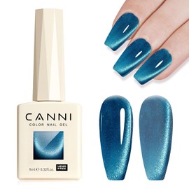 CANNI Cat Eye Gel Nail Polish 1Pcs 9ml Chathams Blue color Gel Polish High Gloss Soak Off UV Gel Starry Sky Miracle Series Gel Nail Polish Art Manicure Salon DIY Home