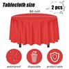 SietDESEO 2 Pack Red Tablecloth Round 84 x 84 Plastic