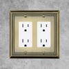 Sunken Pearls Decorative Wall Plate Switch Plate Outlet Cover (Double