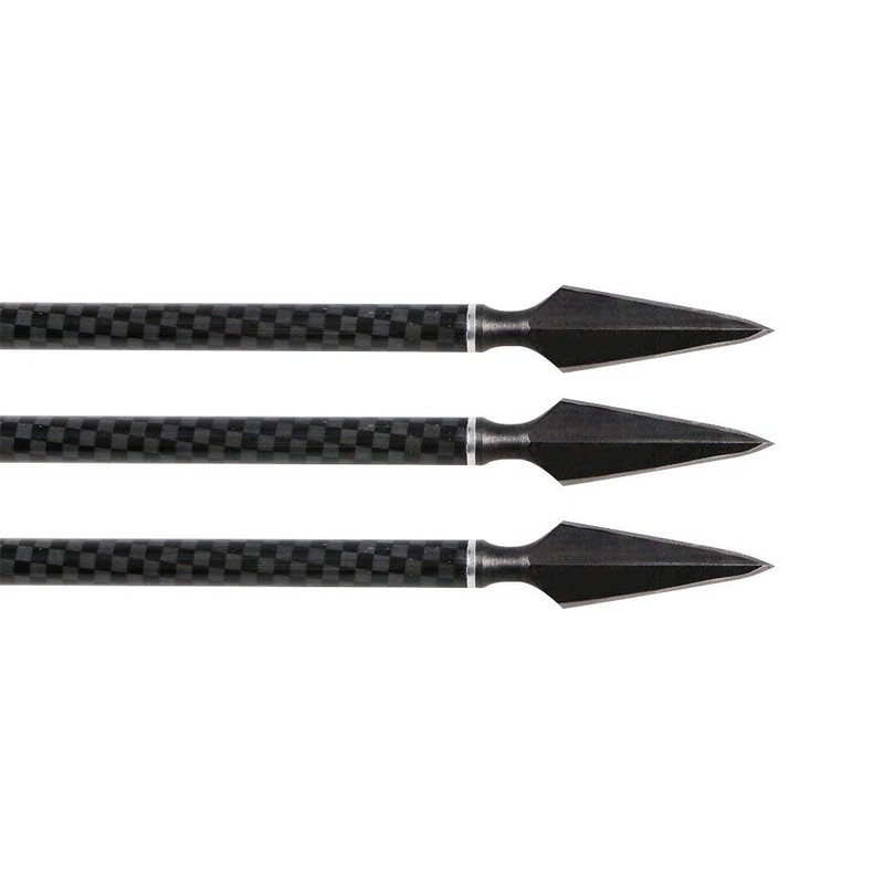toparchery 6pcs Arrow Heads Black Steel Broadheads Screw-in Field Point
