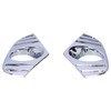 Pair Chrome Front Fog Light Cover Lamp Trims Paste Mounting