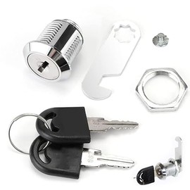 Cerradura universal de gabinete de 25 mm, núcleo de cerradura de leva redonda de aleación de zinc con llave, cerradura de cajón resistente para cajas de leche, escritorios de oficina, unidades de