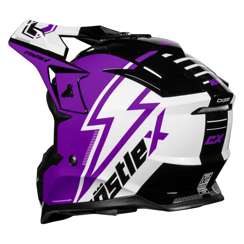Castle X CX200 Jolt Moto Helmet (Grape - 2X-Large)