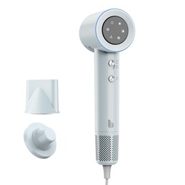 Secadora de Pelo Profesional 110000 RPM - 1500W GD029, Pantalla LCD, 3 Velocidades & 3 Temperaturas, Iones Negativos, Ligera, Concentrador Extraíble, Montaje en Pared Magnético, Gris