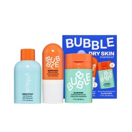 Bubble Skincare 3-Step Hydrating Routine Bundle, for Normal to Dry Skin, Unisex, Set of 3