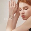 FUEZOIU Kit 12 Pulseras Joyeria Acero Inoxidable Mujer Hombre San