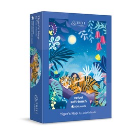 Trefl 37424 500 Elements, Velvet Coating, Unique Graphics, Posters in Set, Thickest Cardboard, Organic, EKO, for Adults and Children from 10 Years Puzzle, Tiger's Nap