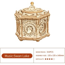 Robotime Magic Piano Cell Mechanical Music Box 3D Wooden Puzzle Adult Xmas Gift - AMK52