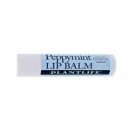 Plantlife Lip Balm: Olive Oil & organic Beeswax for Soothing Care- Made in CA - Peppymint