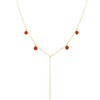 Carnelian Boho Y Necklace in 14k Gold Fill