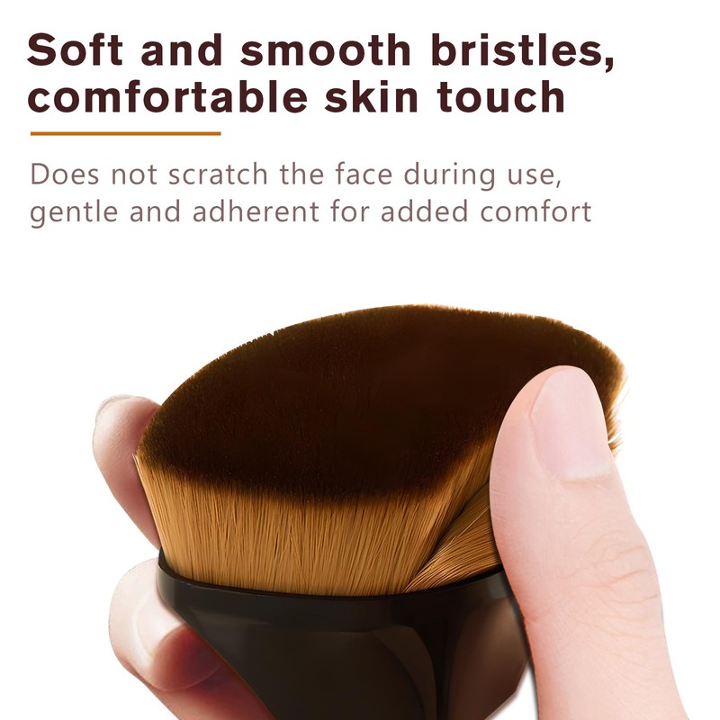 Hexagon Flat Top Kabuki Foundation Brush with Protective Case for